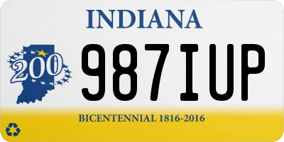 IN license plate 987IUP