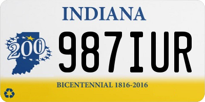 IN license plate 987IUR