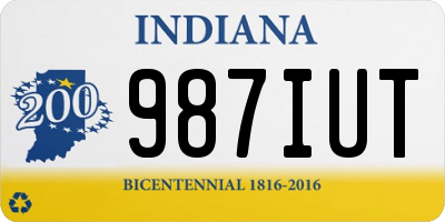 IN license plate 987IUT