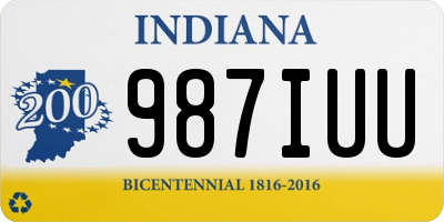 IN license plate 987IUU