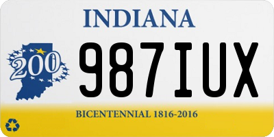 IN license plate 987IUX