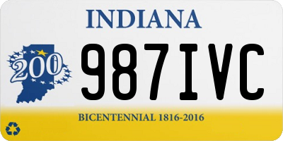 IN license plate 987IVC