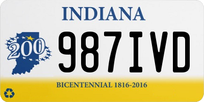 IN license plate 987IVD
