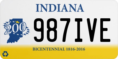 IN license plate 987IVE