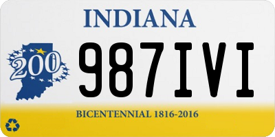 IN license plate 987IVI