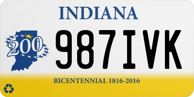 IN license plate 987IVK