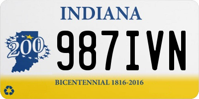 IN license plate 987IVN