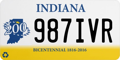 IN license plate 987IVR