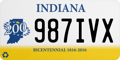 IN license plate 987IVX