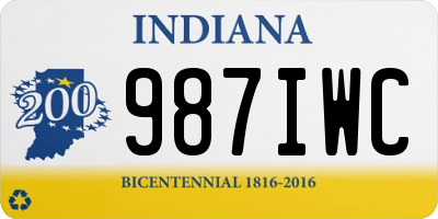 IN license plate 987IWC