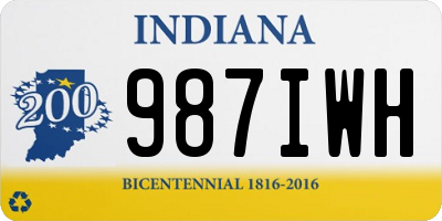 IN license plate 987IWH