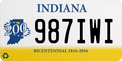 IN license plate 987IWI