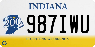 IN license plate 987IWU