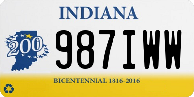IN license plate 987IWW