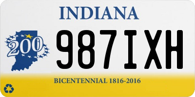 IN license plate 987IXH