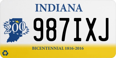 IN license plate 987IXJ