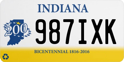 IN license plate 987IXK