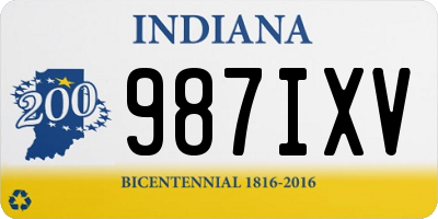 IN license plate 987IXV