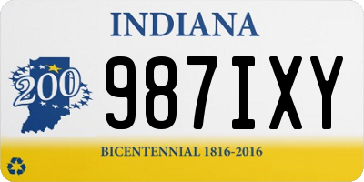 IN license plate 987IXY