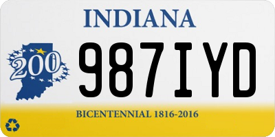 IN license plate 987IYD