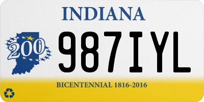 IN license plate 987IYL