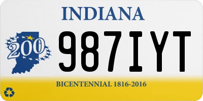 IN license plate 987IYT