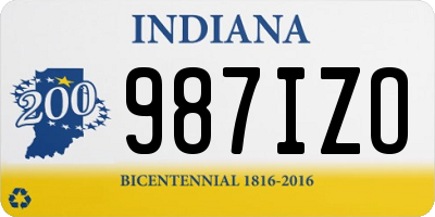 IN license plate 987IZO