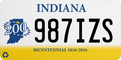 IN license plate 987IZS