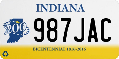 IN license plate 987JAC