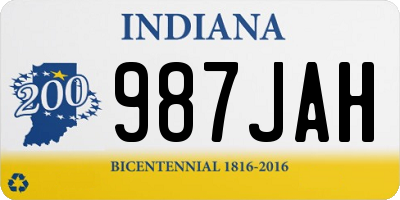 IN license plate 987JAH