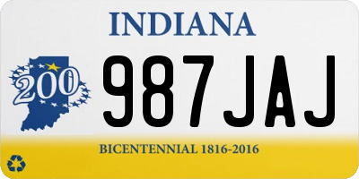 IN license plate 987JAJ