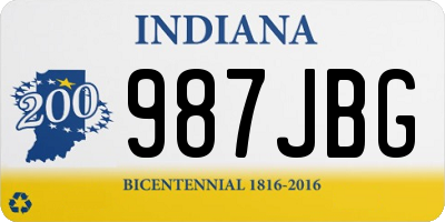 IN license plate 987JBG