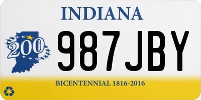IN license plate 987JBY