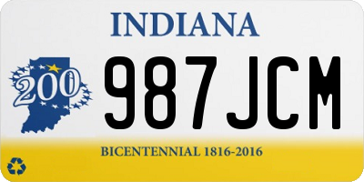 IN license plate 987JCM