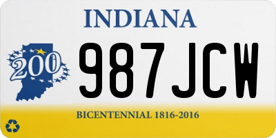 IN license plate 987JCW