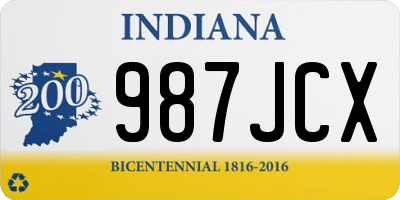IN license plate 987JCX