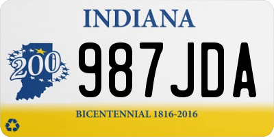 IN license plate 987JDA