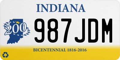 IN license plate 987JDM