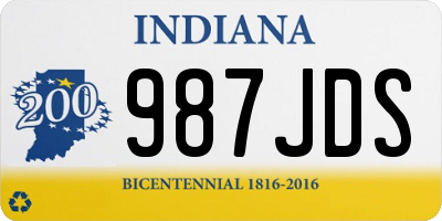 IN license plate 987JDS