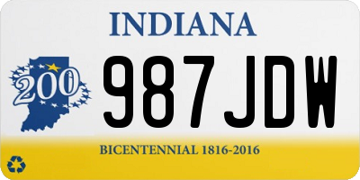 IN license plate 987JDW