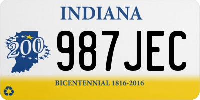 IN license plate 987JEC