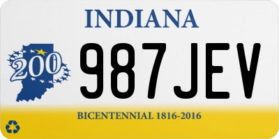 IN license plate 987JEV
