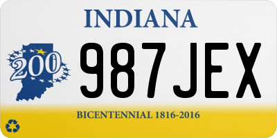 IN license plate 987JEX