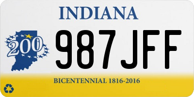 IN license plate 987JFF