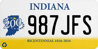 IN license plate 987JFS