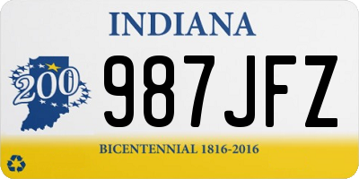 IN license plate 987JFZ