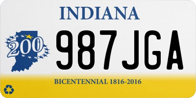 IN license plate 987JGA