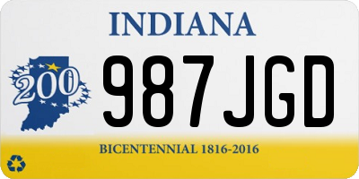 IN license plate 987JGD
