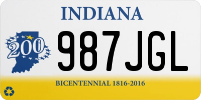 IN license plate 987JGL