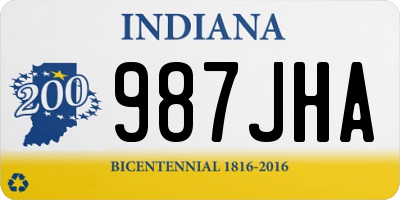 IN license plate 987JHA
